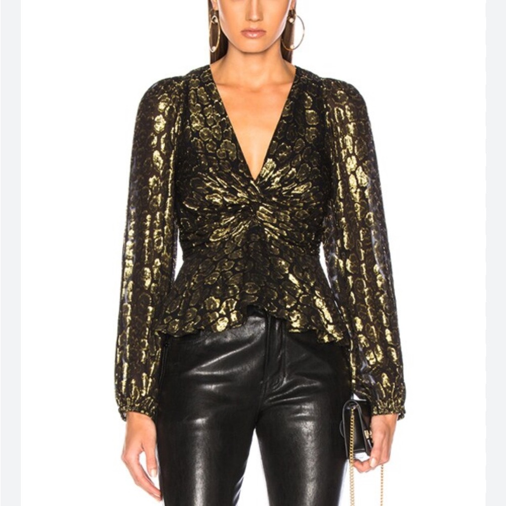 ALC metallic twist front top